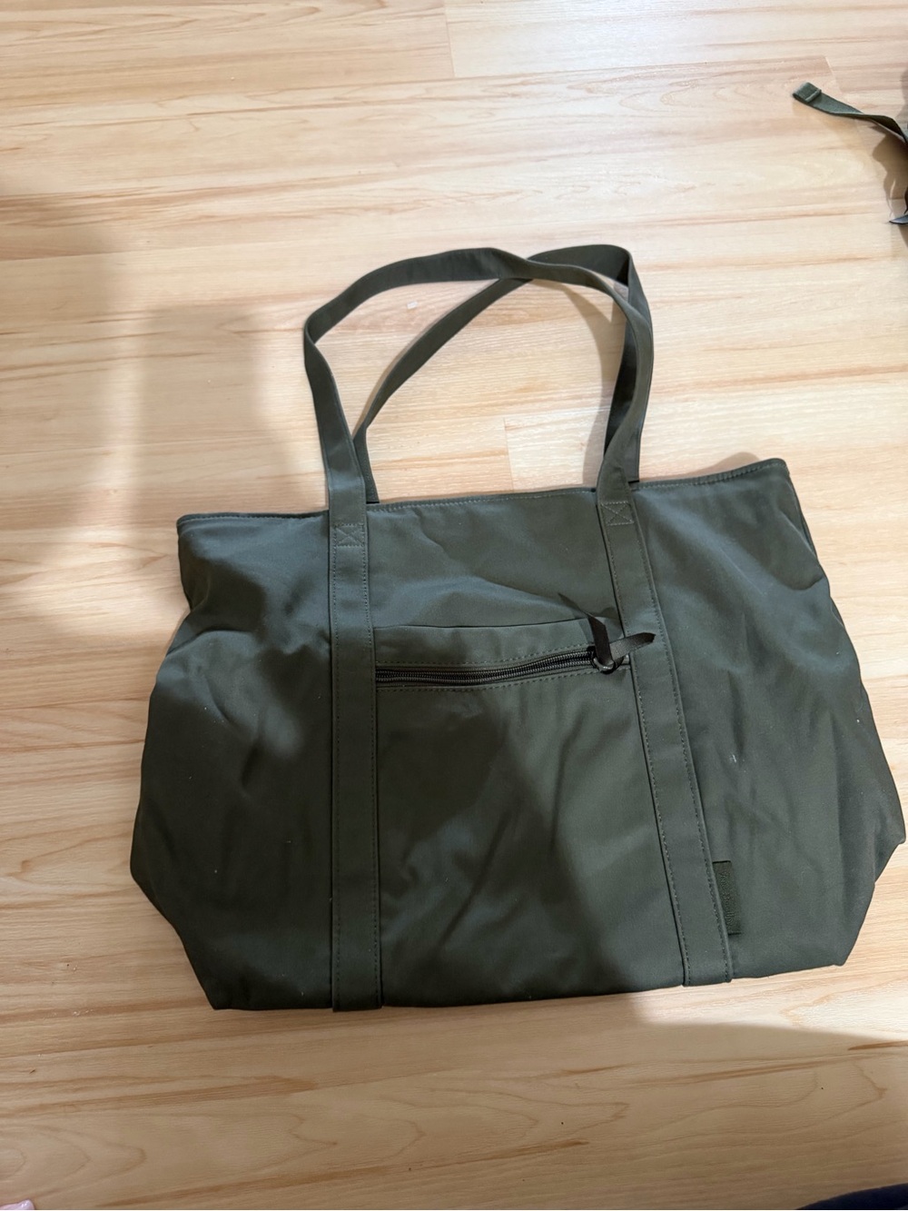 Vera Bradley Olive Green Nylon Tote with pouch and wristlet
